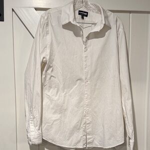 Express Men's Crisp White Button-Down Shirt
